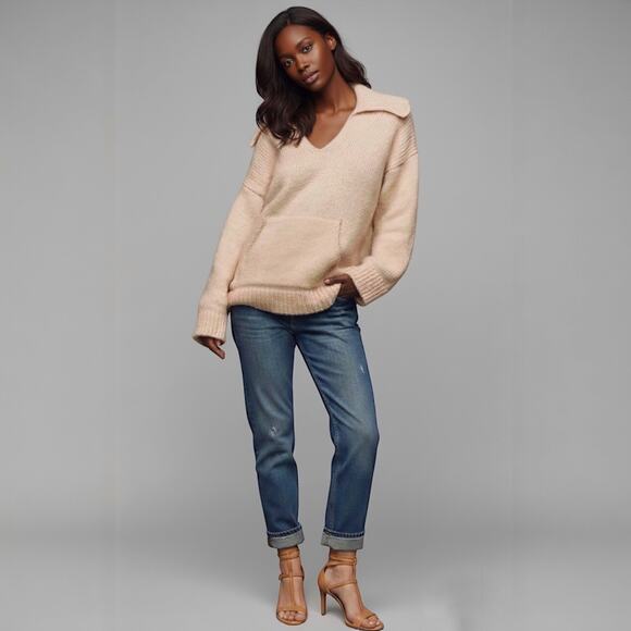 Anthropologie Pilcro Collared Pouch-Pocket Sweater Size XS - Picture 2 of 8